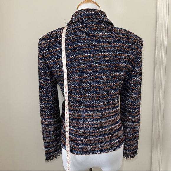 St John Fringed Tweed Knit Jacket w/Scarf NWT - Picture 4 of 15